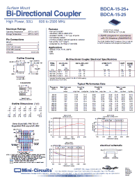 Datasheet BDCA-15-25+ manufacturer Mini-Circuits
